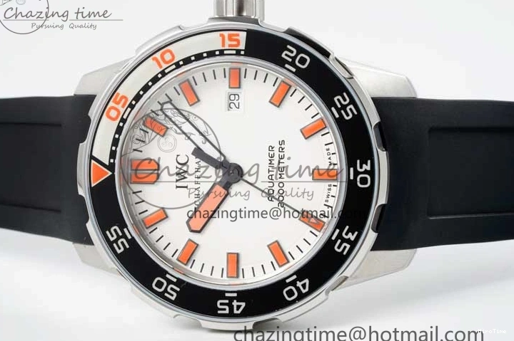 MIROTIME 1225 Aquatimer Automatic SS RSF 1:1 Best Edition White Orange Dial on Black Rubber Strap A Supportive 7069